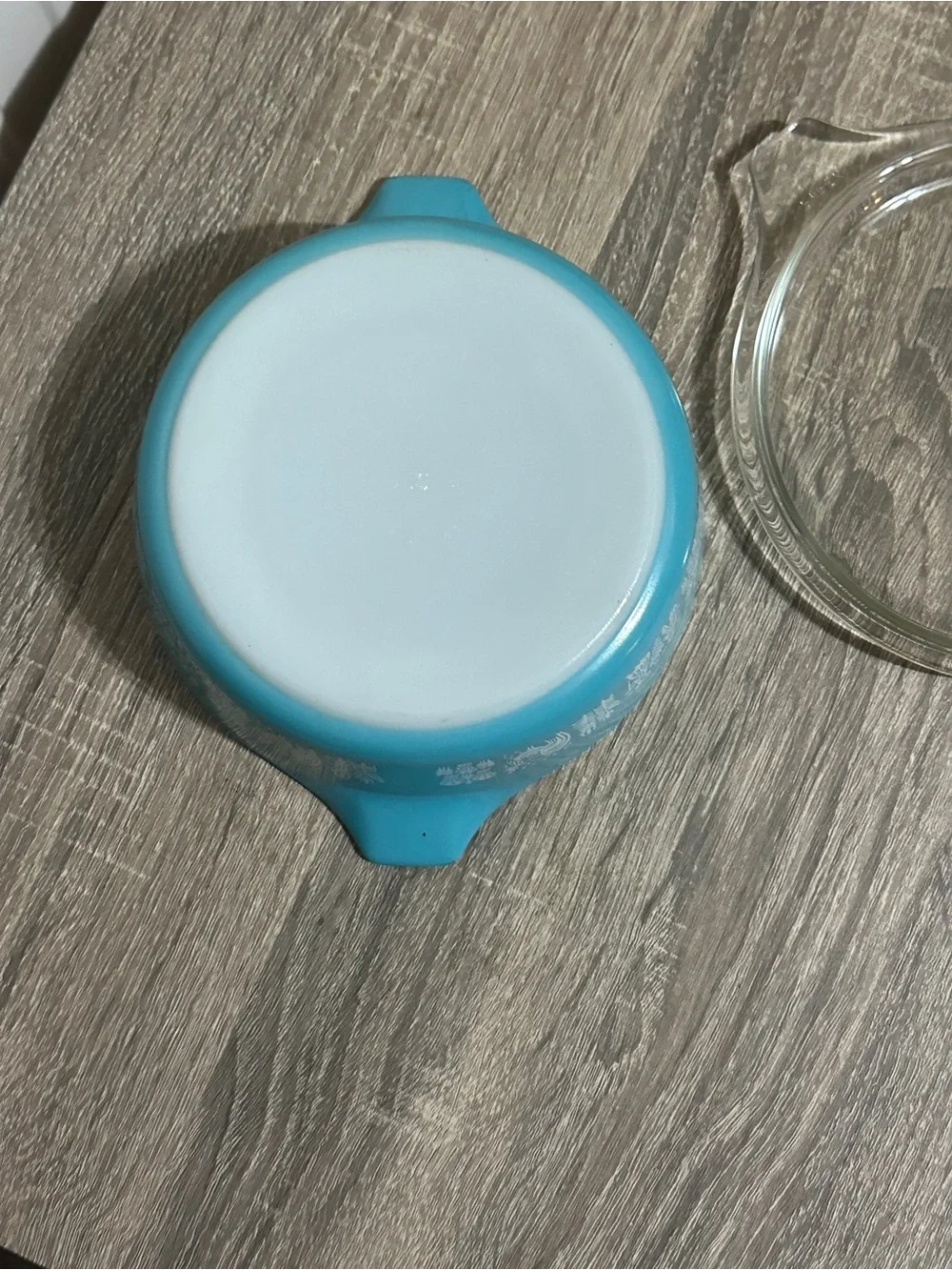 Pyrex Amish Butterprint Turquoise Casserole Dish 471 1 PT with Lid Vintage 1950s